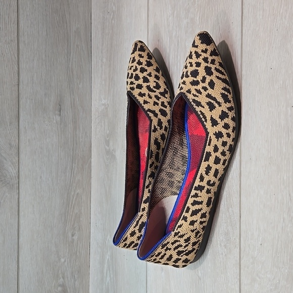 Rothy's Women Leopard Animal Print The Pointed toe flats ballet shoes sz 9.5 - Picture 3 of 13